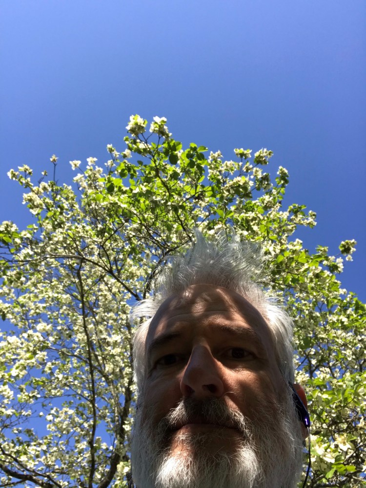 20200411 selfie with dogwood